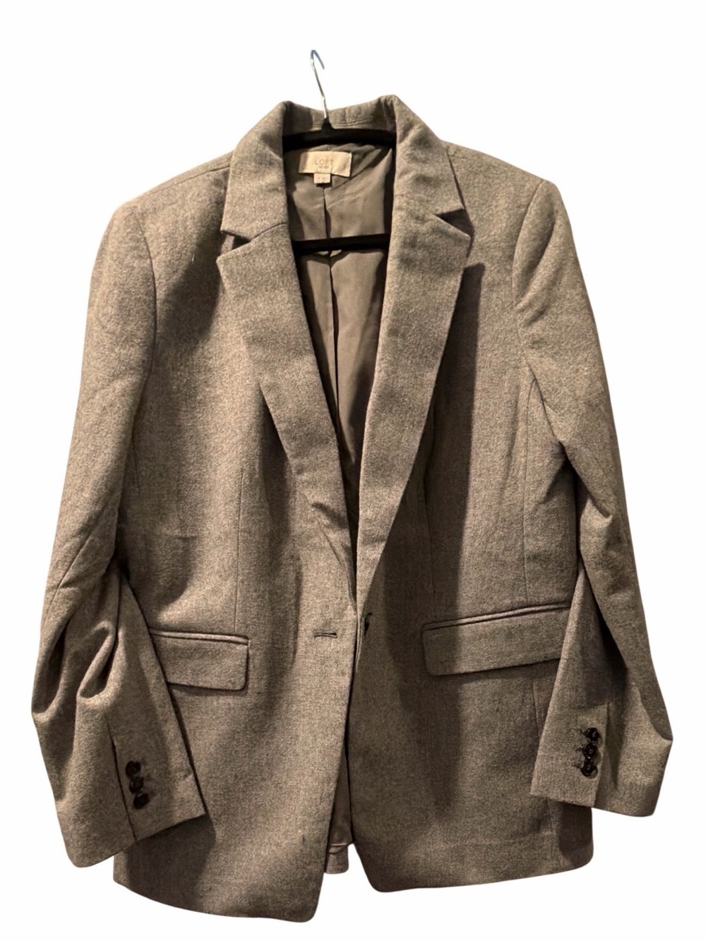 The LOFT Women's Grey Wool-Blend Blazer